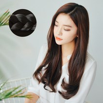가발나라 5섹션 아이롱 C컬펌 붙임머리, 내츄럴블랙, 1개