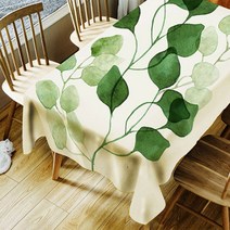 아울리빙 그린플라워 식탁보, E, 140 x 180 cm