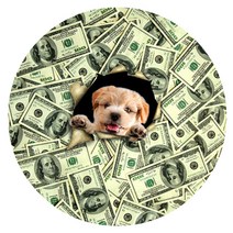 리빙팝 머니 켓 원형 발 매트, 6 type