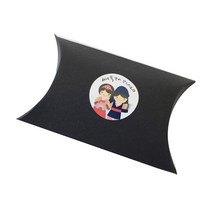 황씨네도시락 반달상자 30p + 새해복스티커 소년소녀30p, 블랙, 1세트