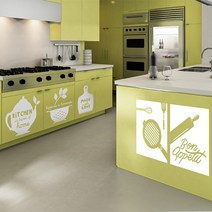 디자인엠 In my kitchen 포인트스티커, 화이트
