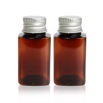 이글코리아 사각용기 금속캡 30ml, 혼합 색상, 2개입
