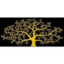 케이엠엘리 보석십자수 DIY 5D 금빛 재물나무 90 x 40 cm, 혼합 색상, 1개