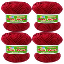 행복뜨기 베스트울 뜨개실 4p, 713 흑장미, 4개