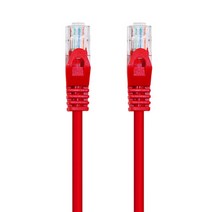 AVIVE 고급형 UTP 5m CAT6 랜선 케이블, RED, 2개입