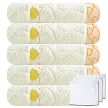 송월타월 스윗하트 러블리 타월 5p + 호텔 손행주 흰색 3p, 연노랑, 1세트