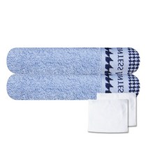 송월타월 카운테스마라 시티 타월 2p + 호텔 손행주 흰색 2p, 하늘, 1세트