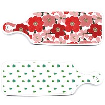 Loem 디자인 붉은빛동백 서빙 도마 2p 세트, 붉은빛동백, 소나무아트웍, 1세트