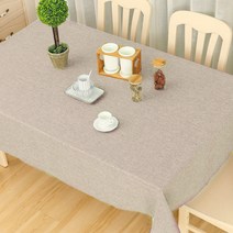 마켓감성 린넨비비드 심플 식탁보, 베이지, 60 x 90 cm