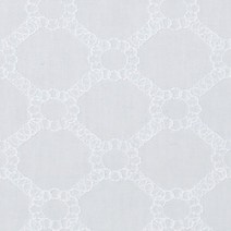 로버트카프만 레베카 피스 자수 코튼 패브릭원단, 화이트