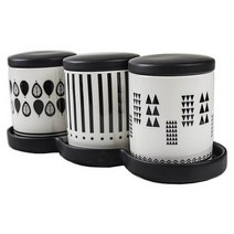 더리빙샵 Modern Line 도자기 케니스터 400ml 3종세트 B-TYPE, 1세트, 케니스터 3p
