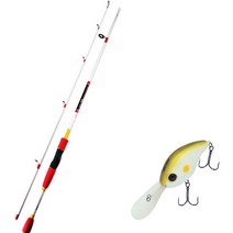 아피스 배스게임 XT 루어 낚싯대 화이트 + 다미끼 디씨-300 하드 베이트 루어 55mm 005 AYU, 1세트