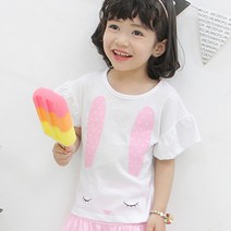 나나키즈 여아용 도트래빗 티셔츠