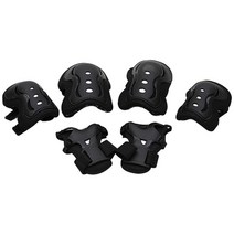 펭귄 아동용 자전거 보호대 세트 P-33, 블랙