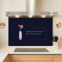 키센 주방 아트보드 모란화병 895 x 665 mm, 네이비, 1개