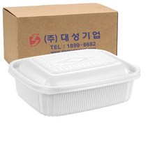 쿡앤락 성형 사각찜용기 중 2.5L 백색 세트, 100개입, 1개