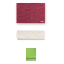 송월타월 JM 다이야발매트 자주 + 스윗하트 슈가 발매트 연분홍 + 때밀이, 혼합 색상