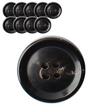 동화상가몰 소뿔단추2 20mm, 블랙유광, 10개입