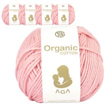 연일섬유 오가닉 코튼 아가 면 뜨개실 5p, 인디언