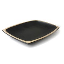 무경도자기 직사각접시 소 블랙, 1개, 단품