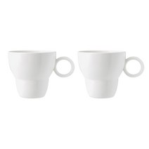 보울보울 볼볼오리진 머그컵 380ml, 밀크화이트, 2개입