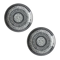 디어리빙 북유럽포터리B 접시 19.5cm 블랙, 2개입, 단품