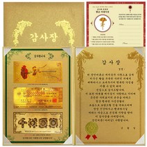 럭키심볼 어버이날 감사합니다 황금지폐 감사장 3종 세트 장인어른 황금지폐 감사장 + 황금카네이션 스티커