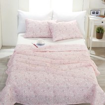 지베딩 시어서커 소근소근 여름 홑이불, 핑크