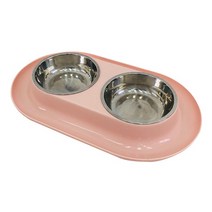 아하토이 셀라 반려동물 흘림방지 식기, 라이트핑크, 1개
