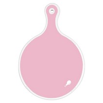 로엠디자인 양면 원형 서빙도마 분홍, 세잎클로버, 1개