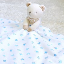 오즈맘 유아 여름블랭킷 110 x 110 cm, 해달별 블루