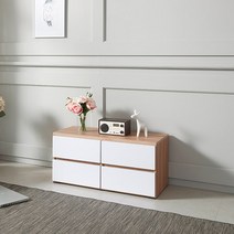 이정가구 레오800 2단 서랍장, 오크 + 화이트