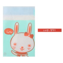 황씨네도시락 접착 야미 속포장봉투 토끼 30p + 빨강띠지 우리반 홧팅 30p, 1세트