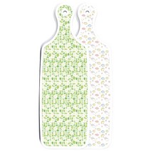 로엠디자인 양면 디자인 서빙보드 도마 파스텔밤하늘, 그린타일, 1개