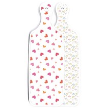 로엠디자인 양면 디자인 서빙보드 도마 파스텔밤하늘, 연분홍색러브, 1개