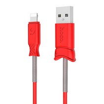 HOCO X24 APPLE 8PIN 고속충전 데이터 케이블, RED, 1개