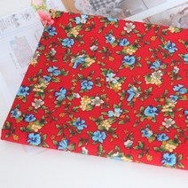 패브릭아트 순면 플라워패턴 원단 30수 러블리플라워, 레드
