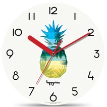해피바이러스 인테리어용 디자인 벽시계, 1146 트로피칼파인애플