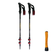 엑스피크 패스파인더 등산스틱 2p + 스틱 파우치 랜덤 발송, 블랙