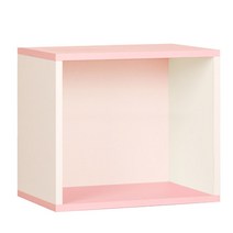 하우디가구 칸높은 1단 칼라 공간박스 DIY, 백색 + 핑크