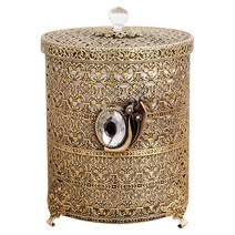 정인금속 엔틱 신주 휴지통, 혼합 색상, 1개