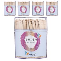 리빙웰 이쑤시개 단면 원통 대, 480개입, 5개