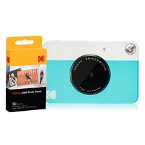 코닥 디지털 즉석 카메라 프린토메틱 + 인화지 20p 세트, 블루, 1세트