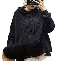 노랜드 HAPPINESS 후드 강아지 견주 커플옷, 블랙