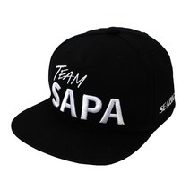 싸파 TEAM SAPA 스냅백 SSC-004, 블랙 + 화이트