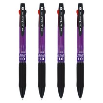 자바펜 1.0 제트3볼펜 1.0mm, 퍼플, 4개입