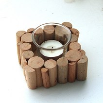 리버그린 유니크 울타리원목 캔들홀더 1홀