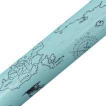 영프라자 지도 종이포장지 53cm x 10m, 블루, 1개