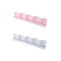 리빙듀오 물결 싱크대 물막이, 그레이, 핑크, 1세트