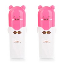 DM 알럽홈 귀여운 애니멀 여행 칫솔 케이스 핑크, 2개입